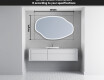 Irregular Mirror LED Lighted decorative design O222 #3