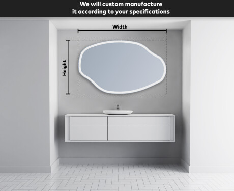 Irregular Mirror LED Lighted decorative design O222 #3