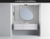 Irregular Mirror LED Lighted decorative design H221 #4