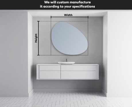 Irregular Mirror LED Lighted decorative design H221 #4