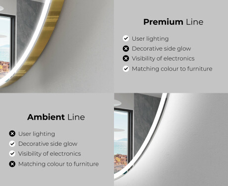 Irregular Mirror LED Lighted decorative design H222 #2