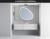 Irregular Mirror LED Lighted decorative design H222 #5