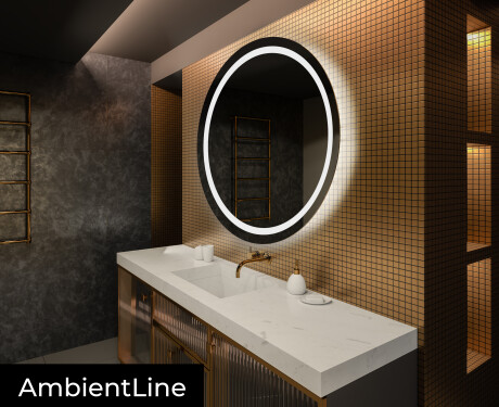 Round Backlit LED Bathroom Mirror L33 #3