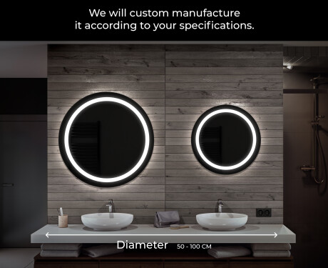 800 round store led mirror