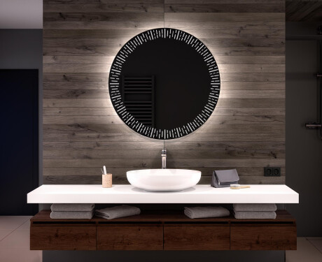 Round Backlit LED Bathroom Mirror L35
