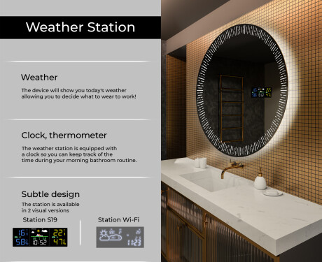 Round Backlit LED Bathroom Mirror L35 #2