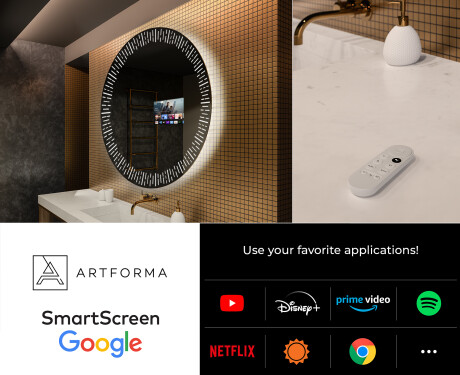 Round Backlit LED Bathroom Mirror L35 #7