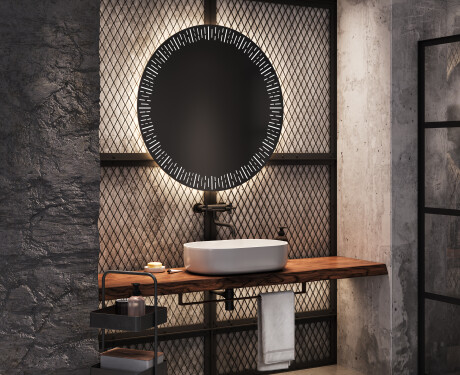 Round Backlit LED Bathroom Mirror L35 #8