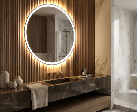 Round Backlit LED Bathroom Mirror L76