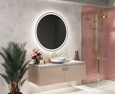 Round Backlit LED Bathroom Mirror L76 #9