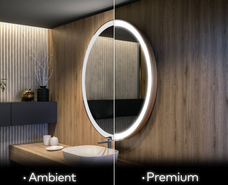 Round Backlit LED Bathroom Mirror L76 #4