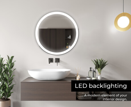 Diy backlit sales bathroom mirror