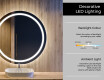 Round Backlit LED Bathroom Mirror L76 #4