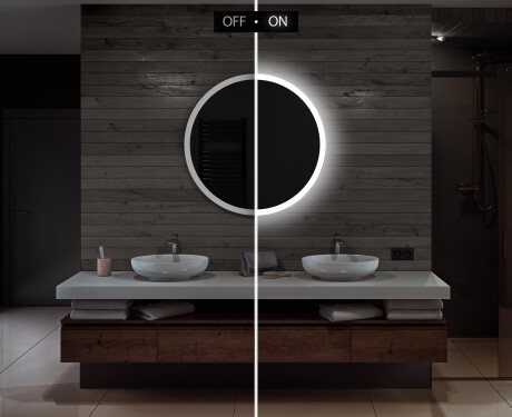 Round Backlit LED Bathroom Mirror L76 #5