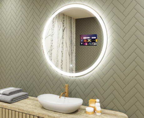 Round Backlit LED Bathroom Mirror L76 90cm - SmartScreen, DualColor