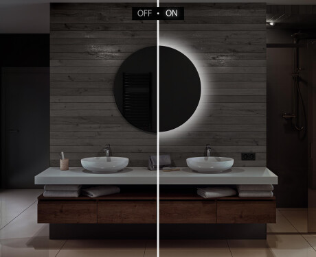 Round Backlit LED Bathroom Mirror L82 #3