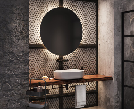 Round Backlit LED Bathroom Mirror L82 #6