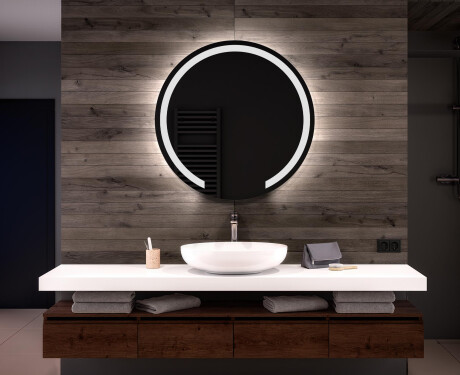 Round Backlit LED Bathroom Mirror L96