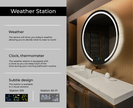 Round Backlit LED Bathroom Mirror L96 #2