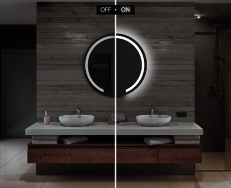 Round Backlit LED Bathroom Mirror L96 #5
