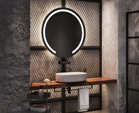 Round Backlit LED Bathroom Mirror L96 #7