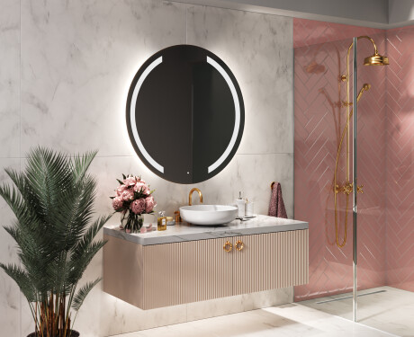 Round Backlit LED Bathroom Mirror L97 #8