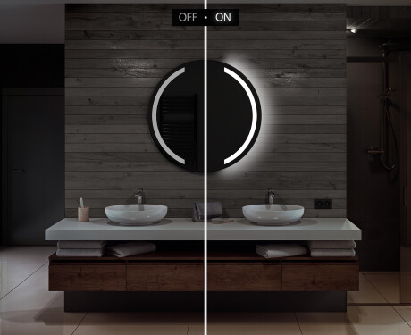 Round Backlit LED Bathroom Mirror L97 #5