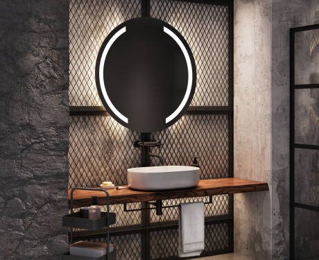Round Backlit LED Bathroom Mirror L97 #7