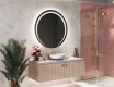Round Backlit LED Bathroom Mirror L98 #8