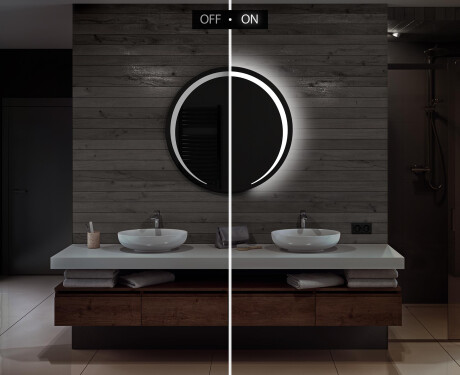 Round Backlit LED Bathroom Mirror L98 #5