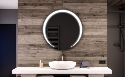 Round Backlit LED Bathroom Mirror L98