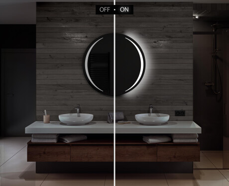 Round Backlit LED Bathroom Mirror L99 #5