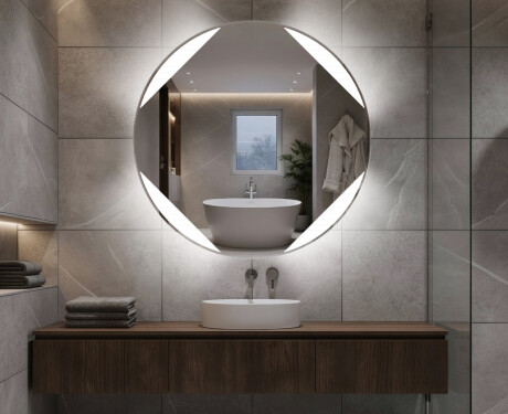 Round Backlit LED Bathroom Mirror L114