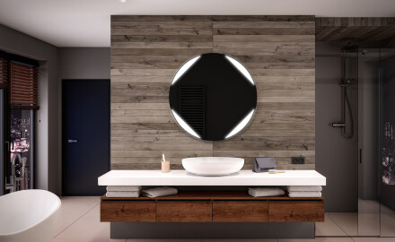 Round Backlit LED Bathroom Mirror L114