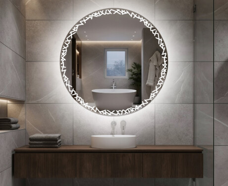 Round Backlit LED Bathroom Mirror L115