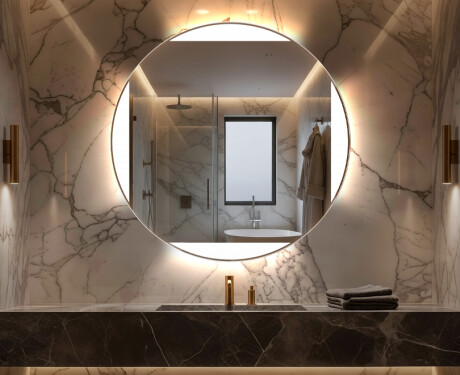 Round Backlit LED Bathroom Mirror L116