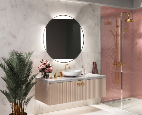 Round Backlit LED Bathroom Mirror L116 #10