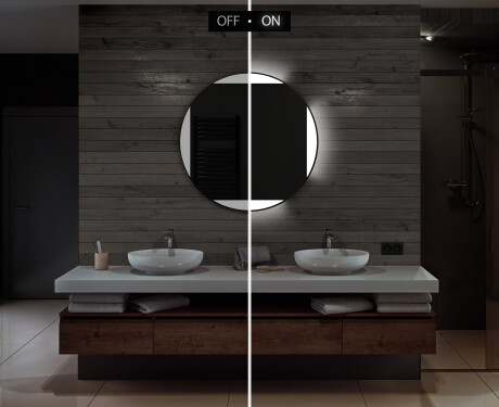 Round Backlit LED Bathroom Mirror L116 #5