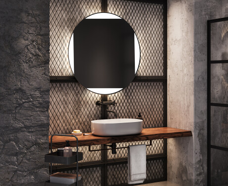Round Backlit LED Bathroom Mirror L116 #9