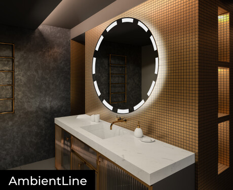 Round Backlit LED Bathroom Mirror L117 #3