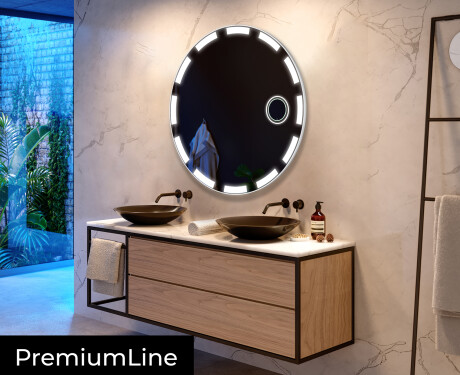 Round Backlit LED Bathroom Mirror L117 #4
