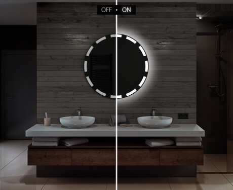 Round Backlit LED Bathroom Mirror L117 #5