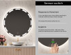 Round Backlit LED Bathroom Mirror L117 #6