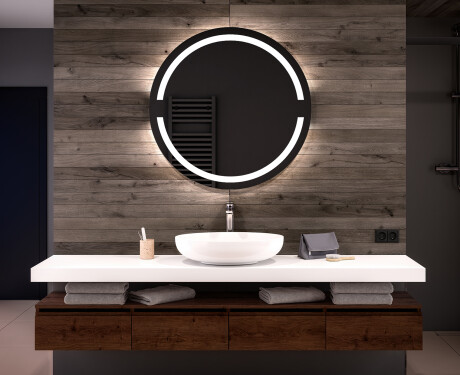 Round Backlit LED Bathroom Mirror L118
