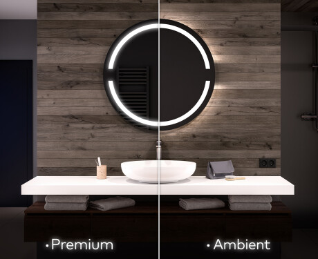 Round Backlit LED Bathroom Mirror L118