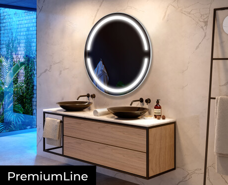 Round Backlit LED Bathroom Mirror L118 #4