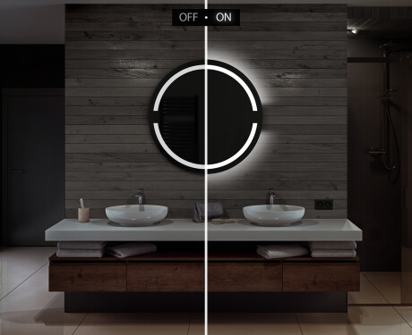 Round Backlit LED Bathroom Mirror L118 #5