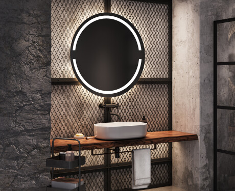 Round Backlit LED Bathroom Mirror L118 #9