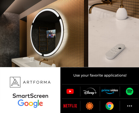 Round Backlit LED Bathroom Mirror L119 #7