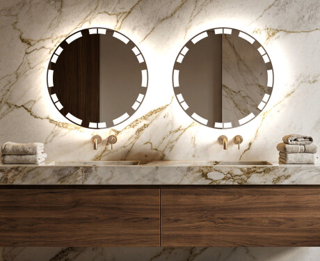 Round Backlit LED Bathroom Mirror L121